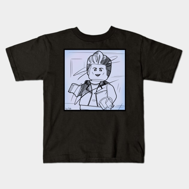 LEGO a-ha Take On Me (Video Quality Edition) Kids T-Shirt by schultzstudio